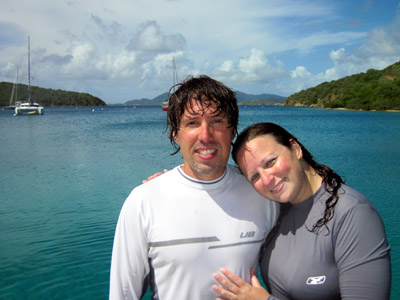 hubby and me at norman island