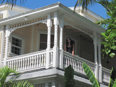 me in the 2nd floor balcony of the southernmost point guest house